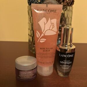 Lancôme Gentifique, Rose Sugar Scrub, Renergie Lift!